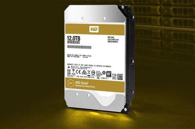 A 12TB capacity WD HDD