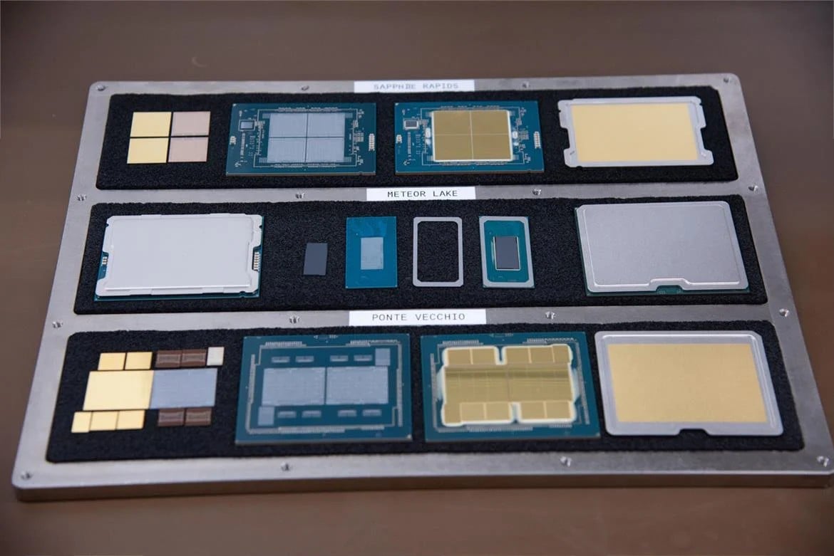 Chip types for different platforms produced by Intel in its facility in Malaysia.-