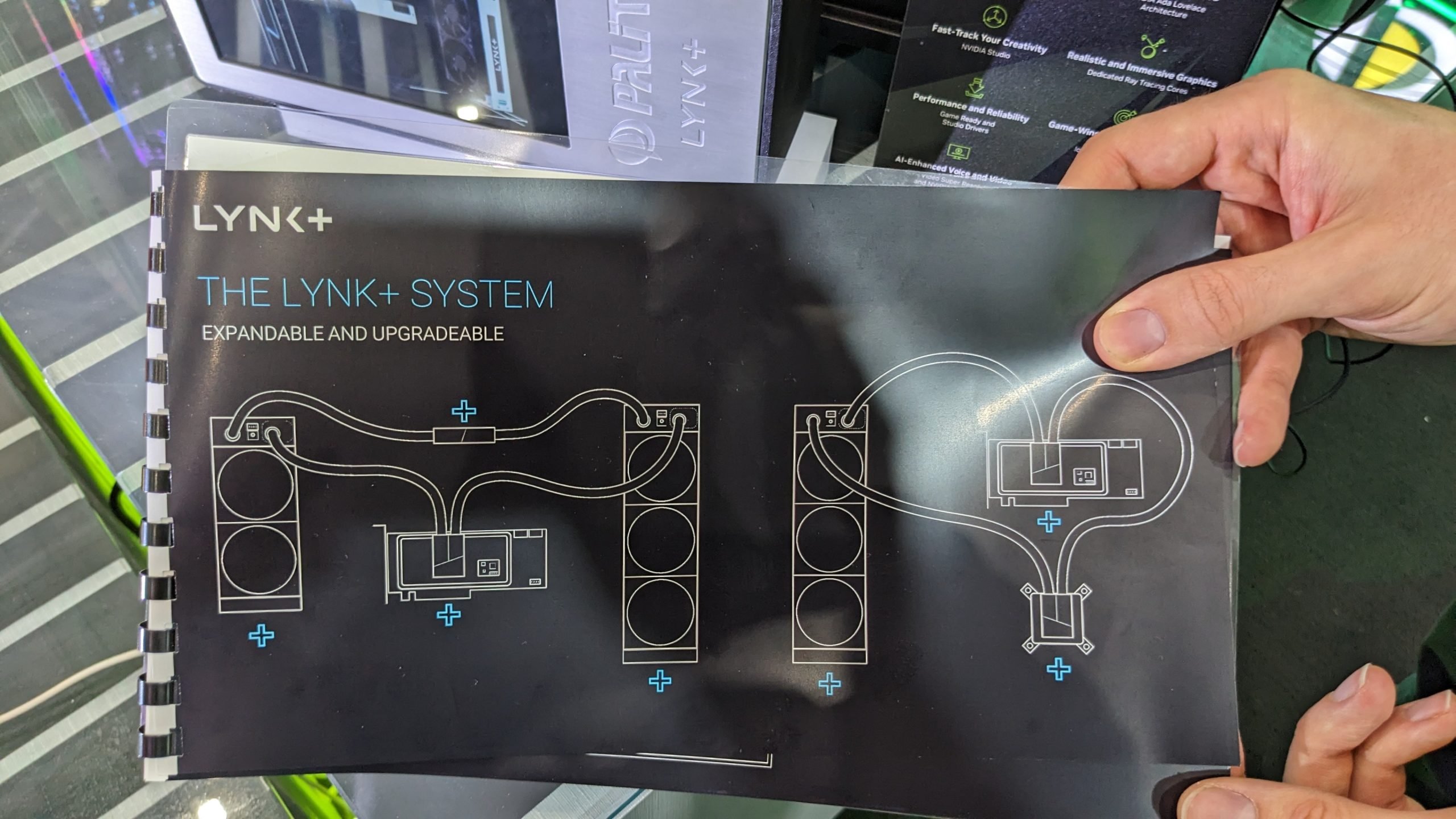 1718141002 970 RTX 4090 Prototype with Modular AIO Liquid Cooling and Display