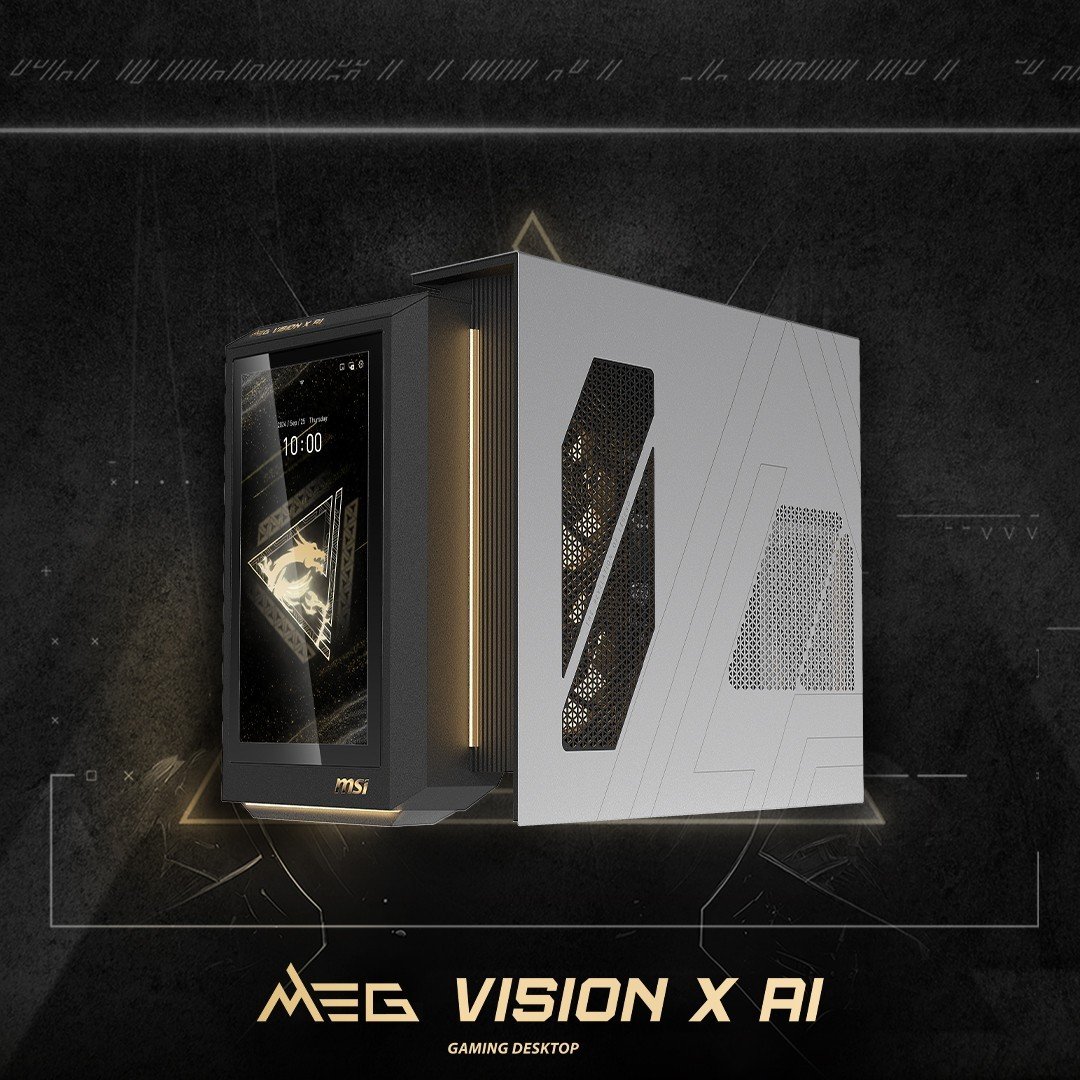 Case with Its Own Screen MSI MEG Vision X AI